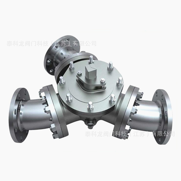 54Y型120°角三通法兰球阀