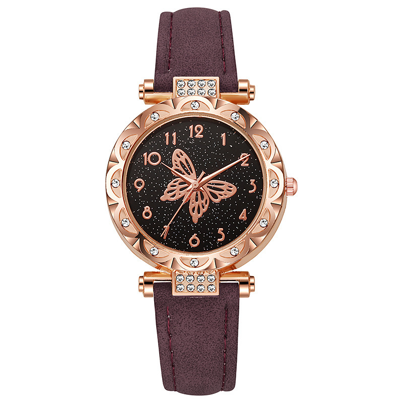 Comercio exterior transfronterizo nuevo reloj de moda moda femenina simple mariposa reloj de cuarzo al por mayor reloj de venta directa
