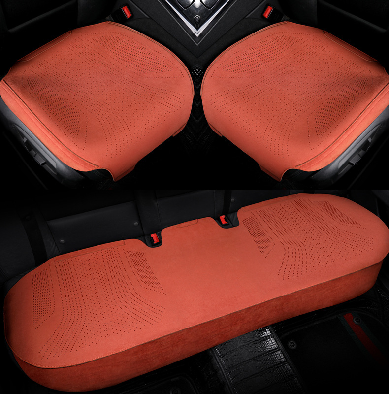 2025 New Rams Suede Car Seat Cushion Four-Season Multi-Piece Set