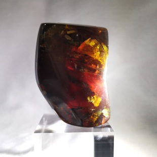 Shirui Ji Billion Years Pure Natural Brown Amber Brown Pepper Natural Amber Raw Materials Jewelry Design Decorations