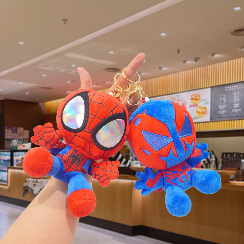 Plush spider pendant, creative toy figure, bag charm, cartoon keychain, claw machine doll, wholesale