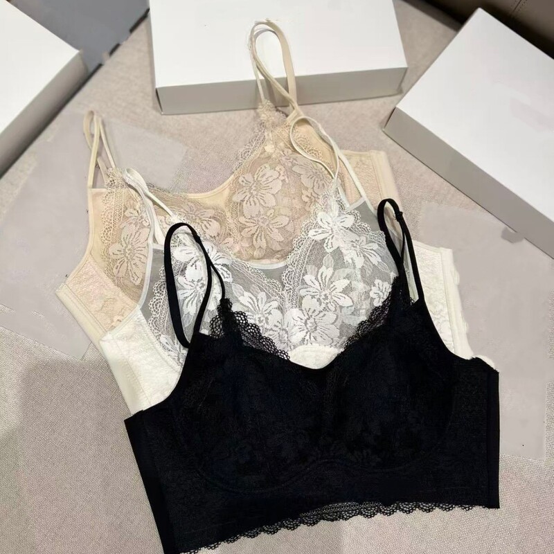 Light luxury design sheer lace lingerie with beautiful back design A0104, no returns or exchanges for non-quality issues