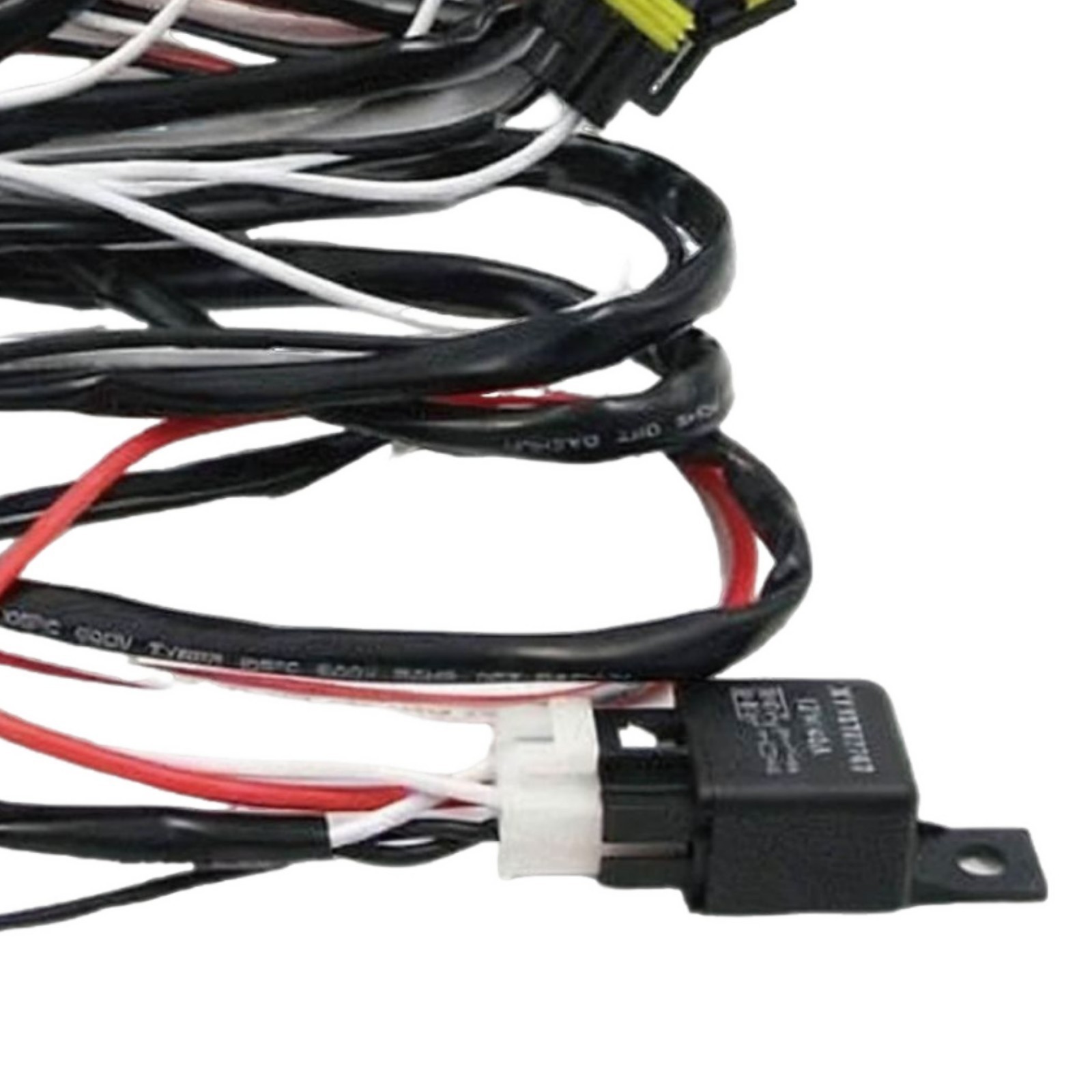 H11 conjunto de línea de luz de niebla cambio de luz de niebla conjunto de línea de relé interruptor de alambre luz antiniebla delantera del coche arnés de Cableado Universal DAO