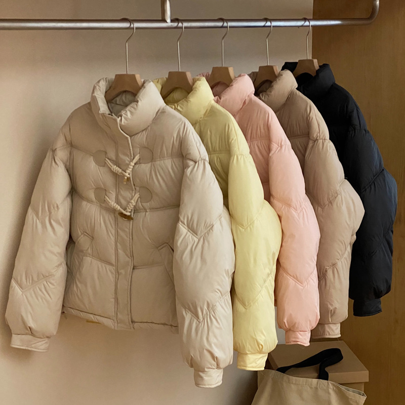 Hornos de buey, chaqueta de algodón de pluma para mujeres corto invierno de 2024 chaqueta de algodón suelta coreana, chaqueta de algodón pequeña, chaqueta gruesa image 10