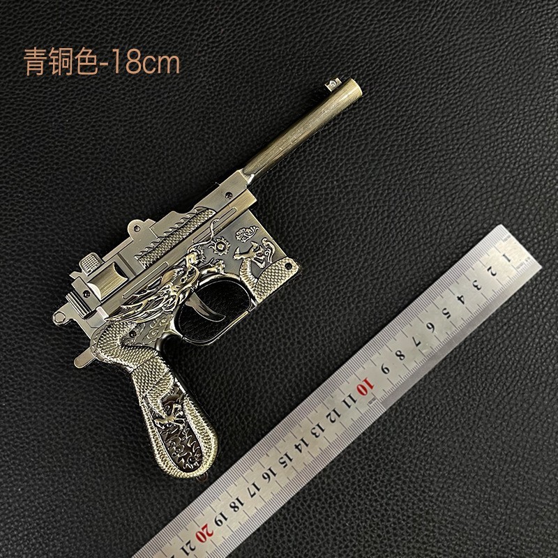 模擬合金モデルおもちゃレザーケースリボルバーは発射できず、音だけを聴くことができます子供時代のノスタルジックなおもちゃの銃卸売|undefined