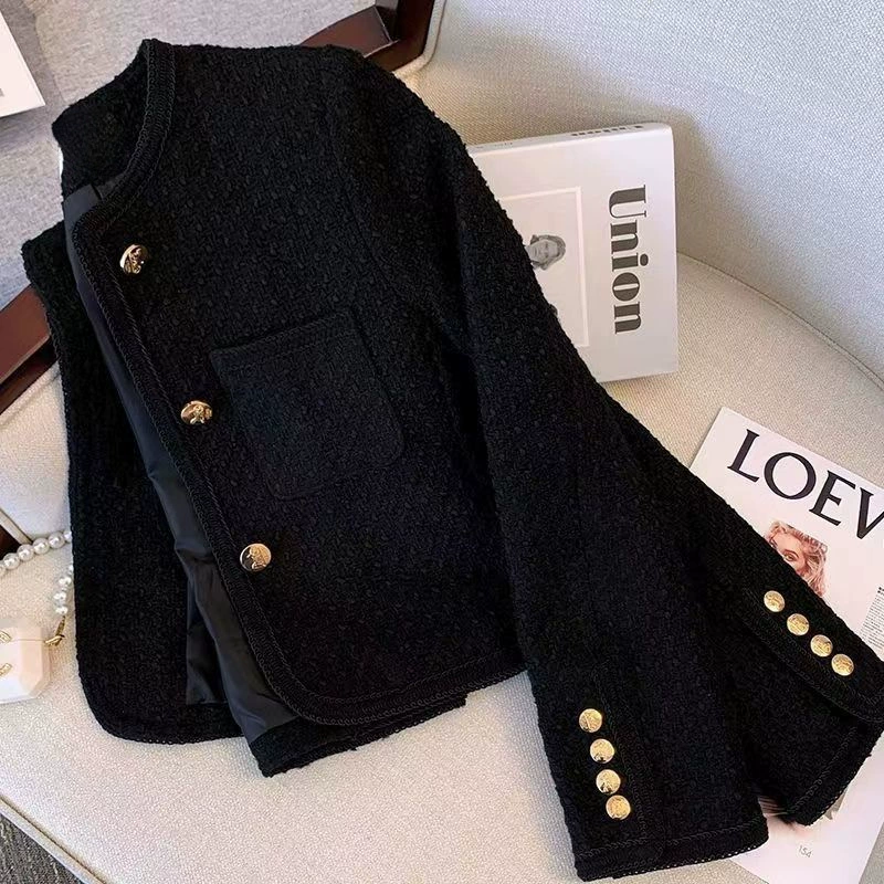 Легкая куртка весной (стиль Chanel) крытая, короткое пальто высокого качества, размеры S–2XL