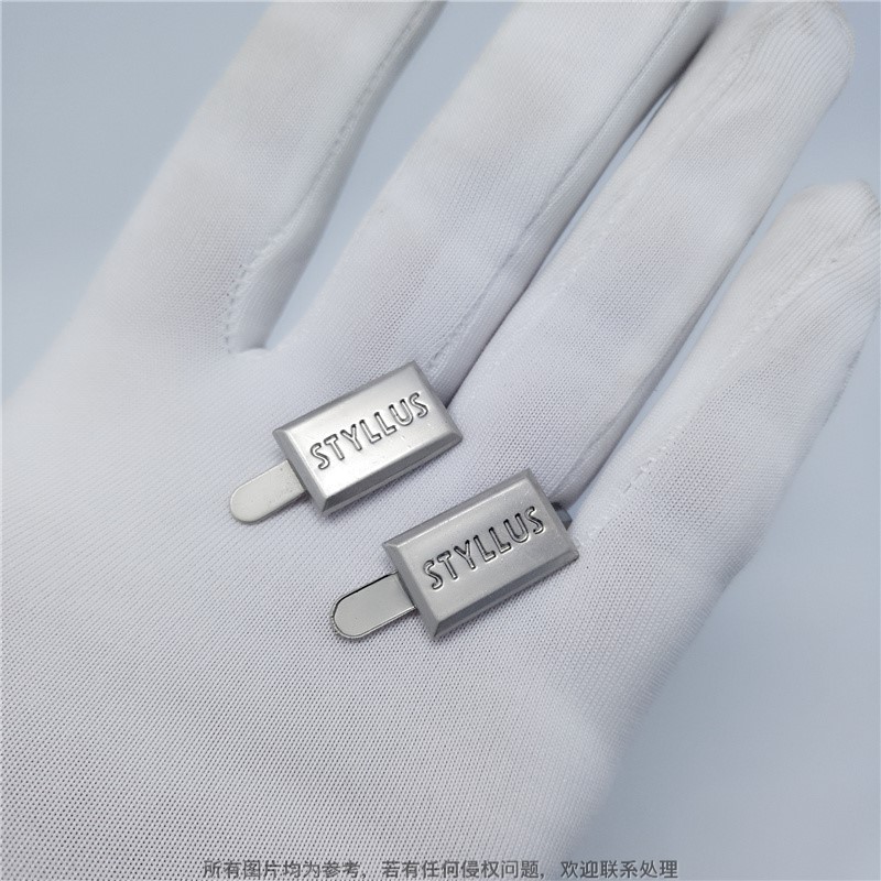 插脚式箱包服饰方形标 厂家直销电镀铭牌 定制珍珠镍Logo商标