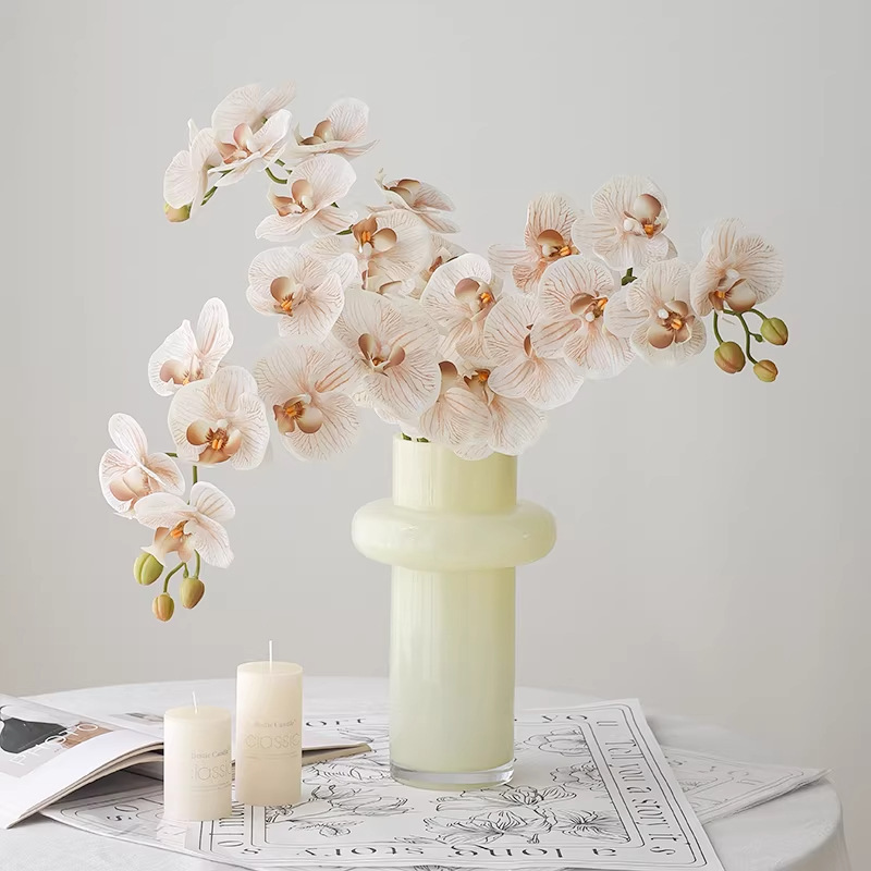 Extra-Large 9-Head Butterfly Orchid Artificial Flower, Realistic Flower for Hotel Living Room Decoration, Finished Bouquet DIY Materials Extra-Large 9-Head Butterfly Orchid Artificial Flower, Realistic Flower for Hotel Living Room Decoration, Finished Bouquet DIY Materials