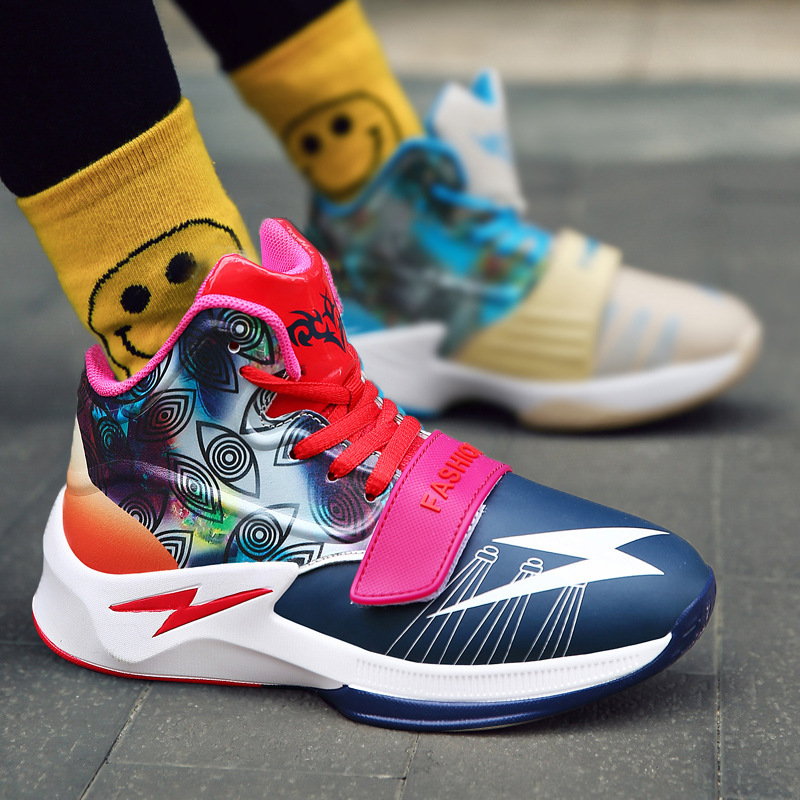 Youth Basketball Shoes for Boys, Elementary School Students, Running Sneakers, Non-Slip, Wear-Resistant Training Shoes, Trendy Dropshipping