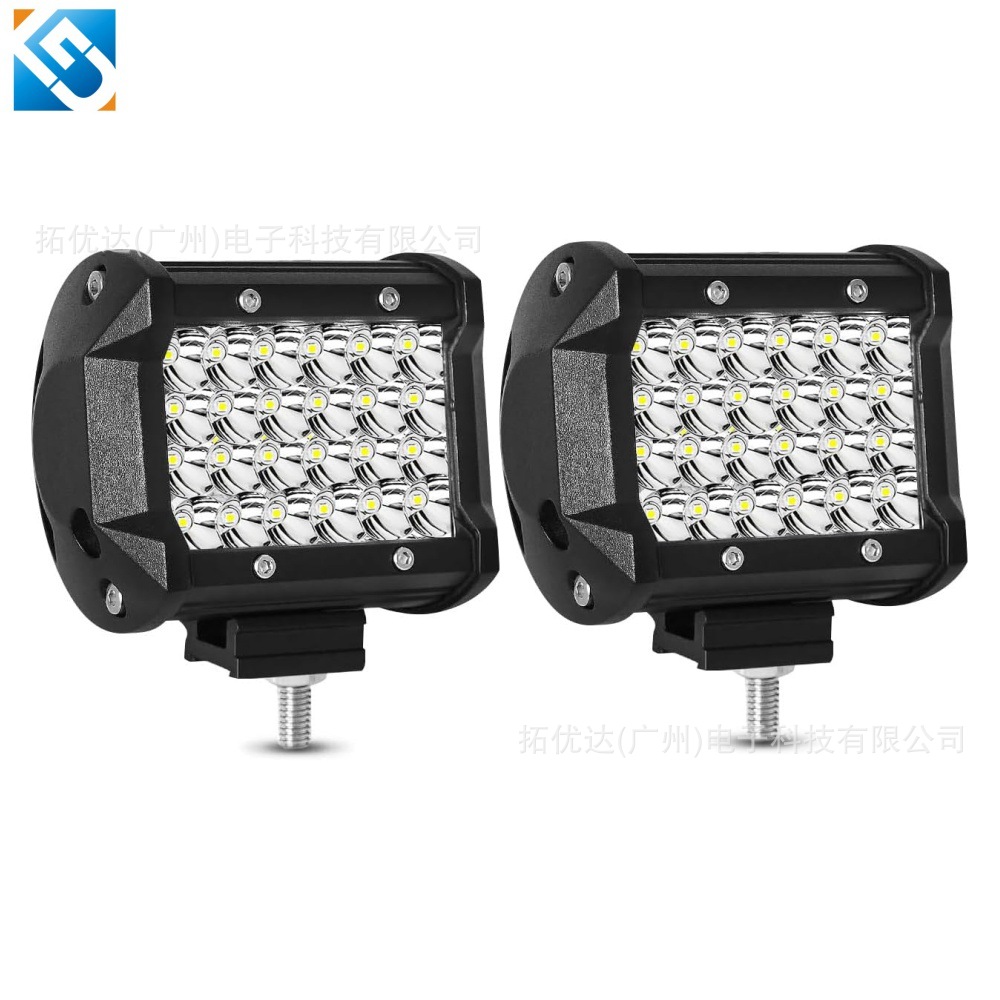 Cross-border car LED work light 4 inch 4 row 24LED72W bright light bead off-road vehicle truck modified spotlight