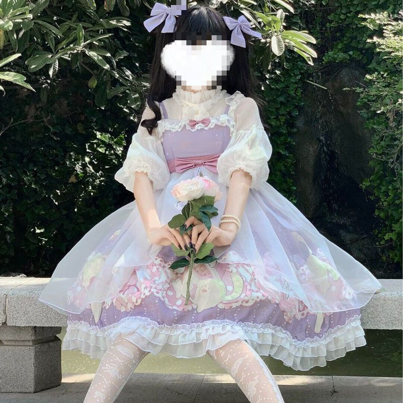 猫与情书lolita裙子学生甜美可爱软妹小清新洛丽塔jsk吊带连衣裙