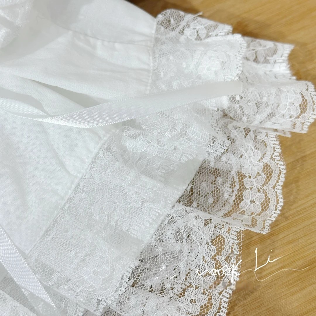 Falda de pastel de algodón fino para niñas 2025 verano nuevo estilo de encaje para niños falda de hadas falda linda para bebés