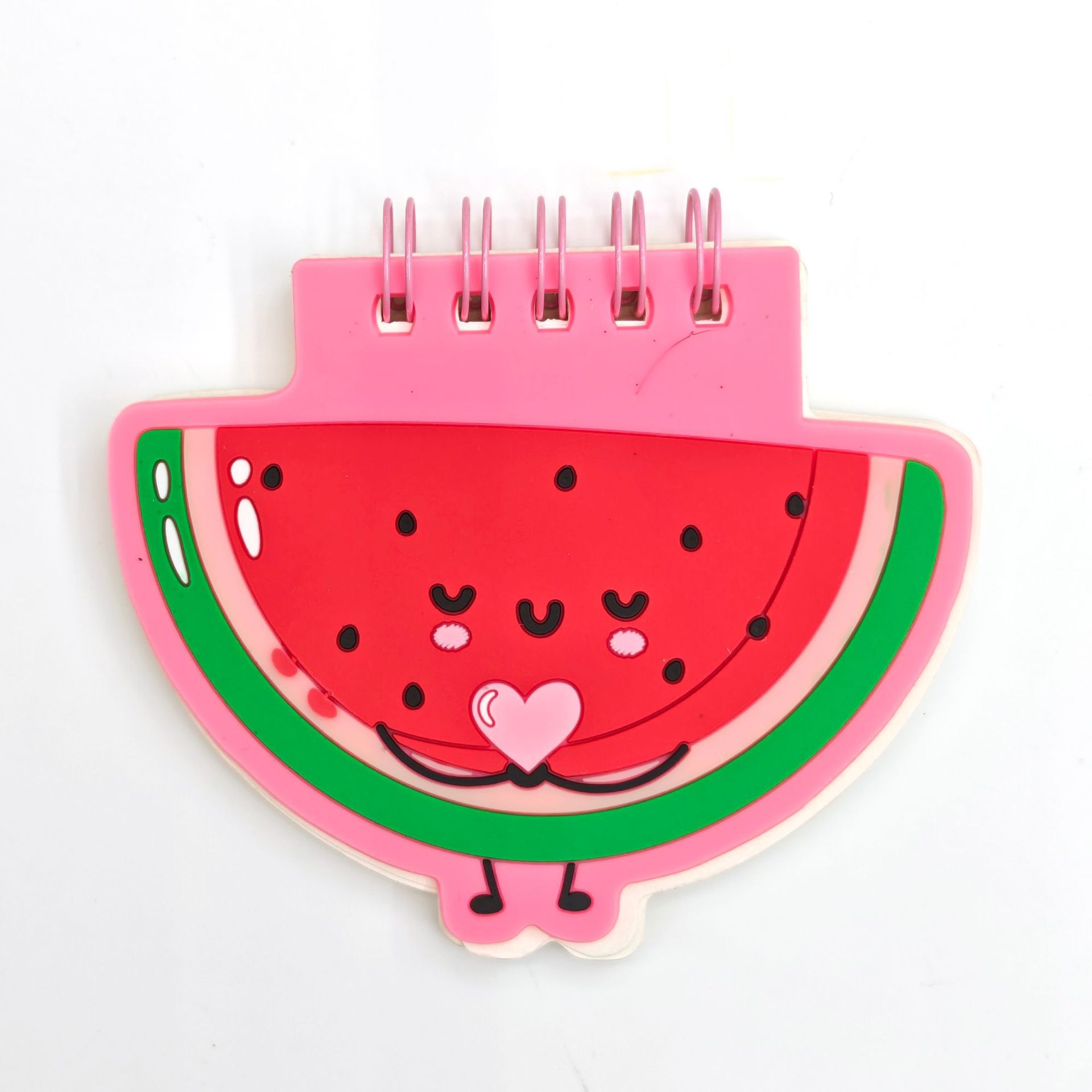 Cubierta de silicona pequeña bobina libro mini dibujos animados especial en forma de cuaderno papelería creativa forma de animal lindo con pluma