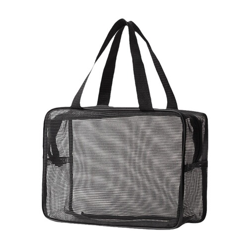 Mesh Shower Bag, Shower Bag with Mesh, Hollow Toothbrush Bag, Large Capacity Shower Bag, Handheld Makeup Bag, Drainage Fitness Bag, Bath Bag