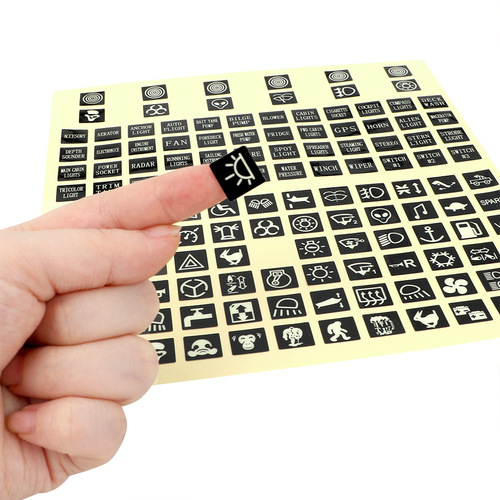 Car button night light sticker green fluorescent paper modification universal PET waterproof wear-resistant light switch car decal