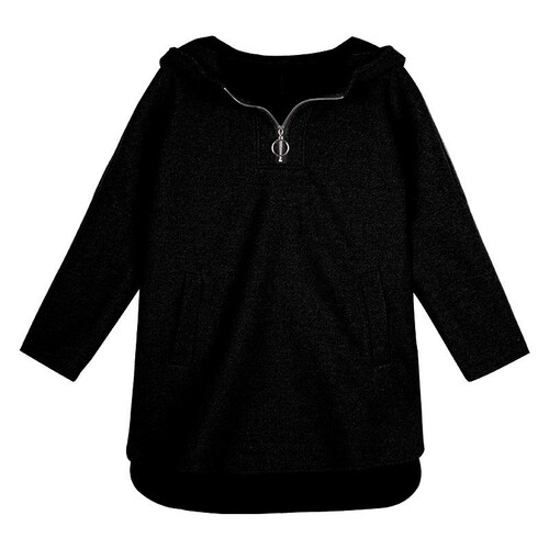 Women's open-front zip-up sweatshirt, warm and thick, with hooded zipper and real pockets, for outerwear in autumn and winter 2025, trendy
