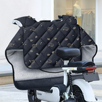 电动车挡风被冬季加绒加厚电瓶车防水防寒冬款摩托防风罩超厚连体