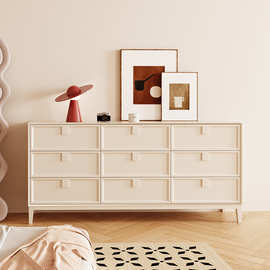 九斗柜收纳一体卧室实木轻法式简约现代客厅靠墙床头尾抽屉式橱柜