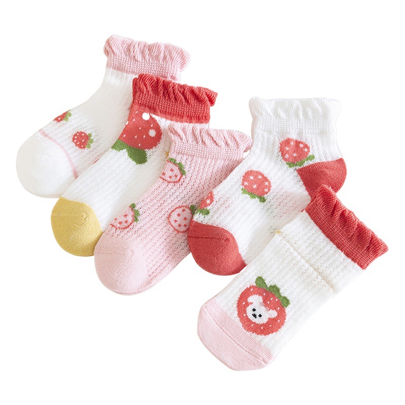 25 pares de calcetines finos de verano para niños y niñas, calcetines elegantes para bebés y recién nacidos.