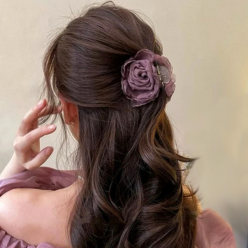 夏の海辺の花のヘアピン、多用途の甘い女の子のヘアピン、花のヘアピン、後頭部のヘアピン、女性用のファッショナブルなヘアアクセサリー|undefined
