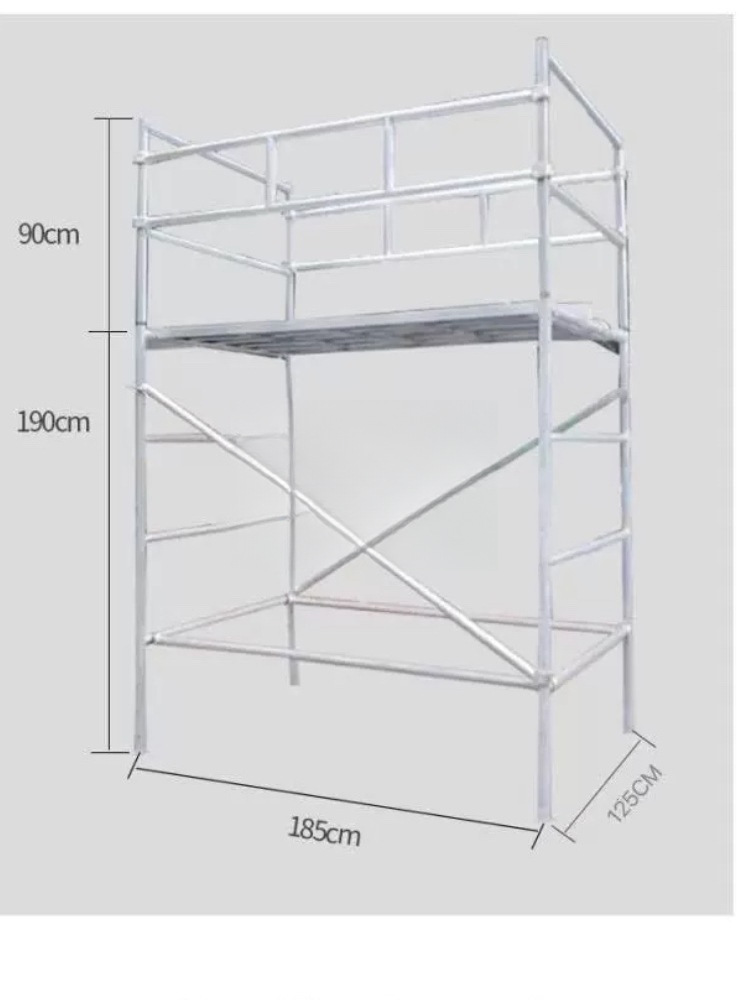 工地脚手架子新型镀锌护门移动手脚架子升降配件室内多功能加厚