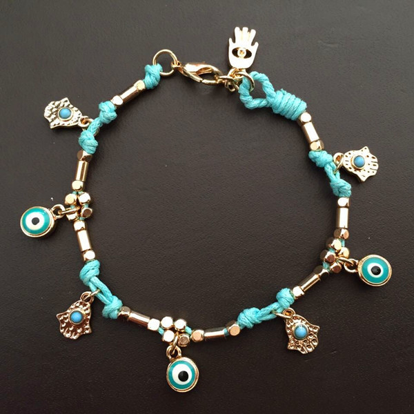 Pulsera De Ojo De Demonio Turco Tejida De Estilo Étnico display picture 4