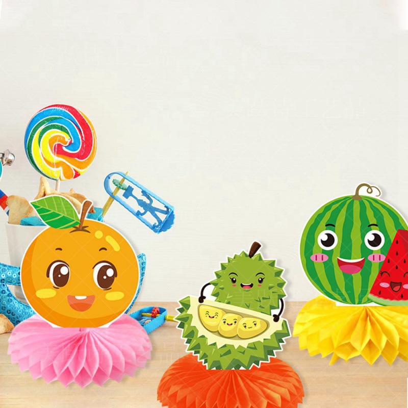 Amazon decoración de mes de fiesta de verano panal decoración de cumpleaños suministros de decoración de panal de frutas