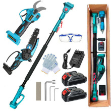 电动高枝锯高枝剪高杆锯高空锯修枝充电木工园林工具锂电