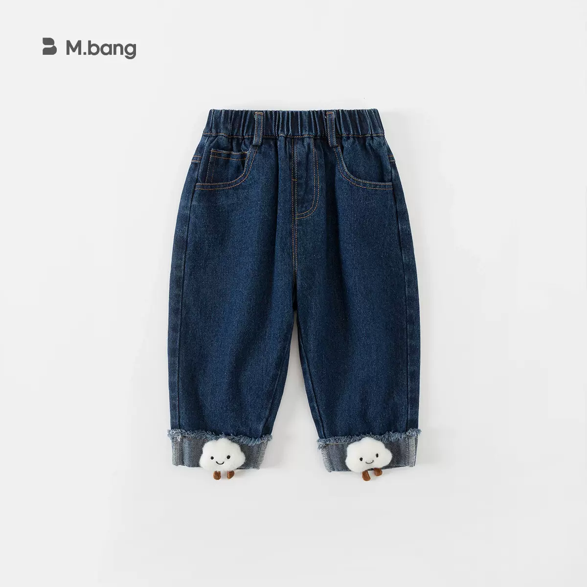 邦选童装女童裤子早秋款宽松儿童长裤新款休闲裤女宝宝牛仔裤潮