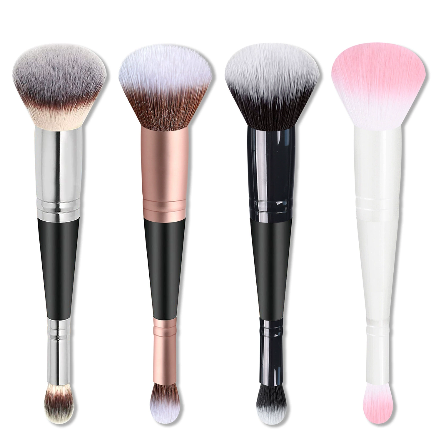 Double-sided Foundation Brush 2-in-1, Premium Makeup Primer & Eyeshadow Brush, Beginner Kit