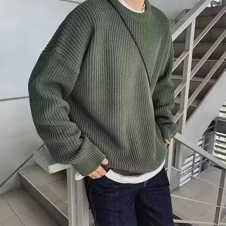 怠惰なセーターの男性の多色は秋冬の大きいサイズのニットの丸首のカップルのゆったりしている底のセーターのセーターのセーターのセーター|undefined