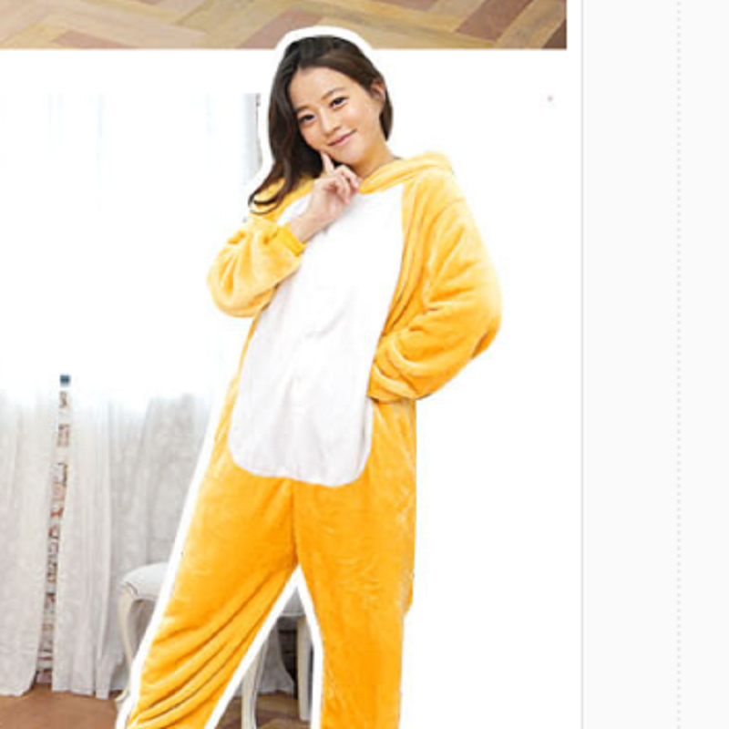 Pijamas transfronterizos al por mayor de fábrica Labubu pijamas femeninos de una sola pieza de dibujos animados pijamas de animales de franela Capibala