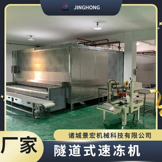 定制油条半成品速冻机 冷冻半成品速冻设备 芝士夹心鸡肉排单冻机