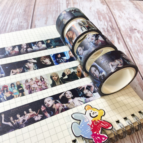 Black glitter tape ROSE JISOO Jisu's new album BORN PINK merchandise sticker