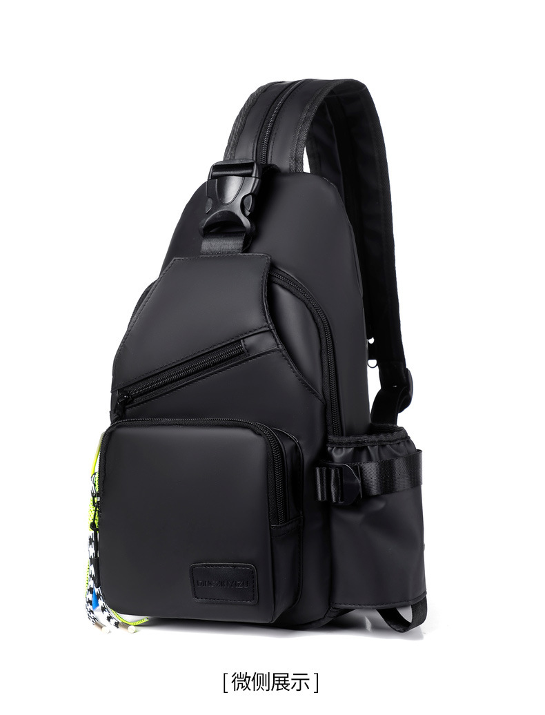 Wholesale new large-capacity men's chest bags, single-shoulder crossbody water cup bags, multi-functional waterproof outdoor small backpacks undefined