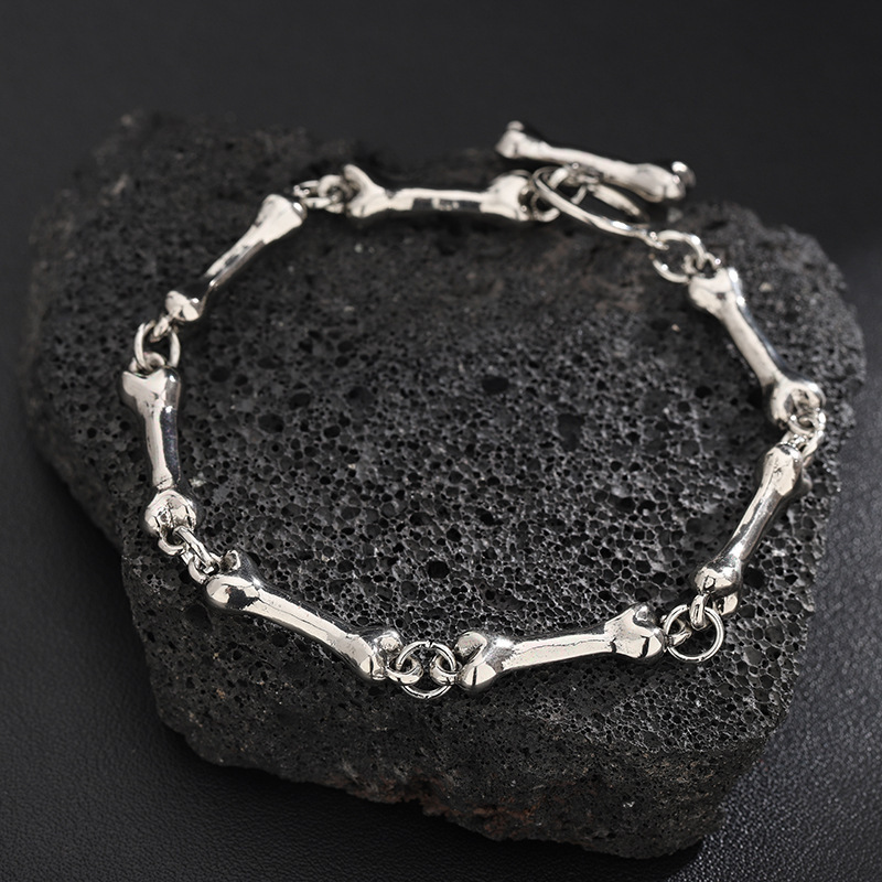 Bones String Bracelet Men's Fashionable High-end All-match Hip-hop Accessories Women's 2024 New Simple Niche Personalized Jewelry
