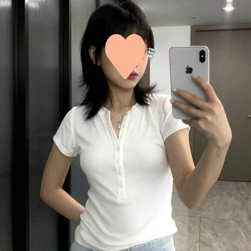 韩国跟单！不拿后悔2025秋季通勤显瘦气质半开排扣针织衫女|undefined