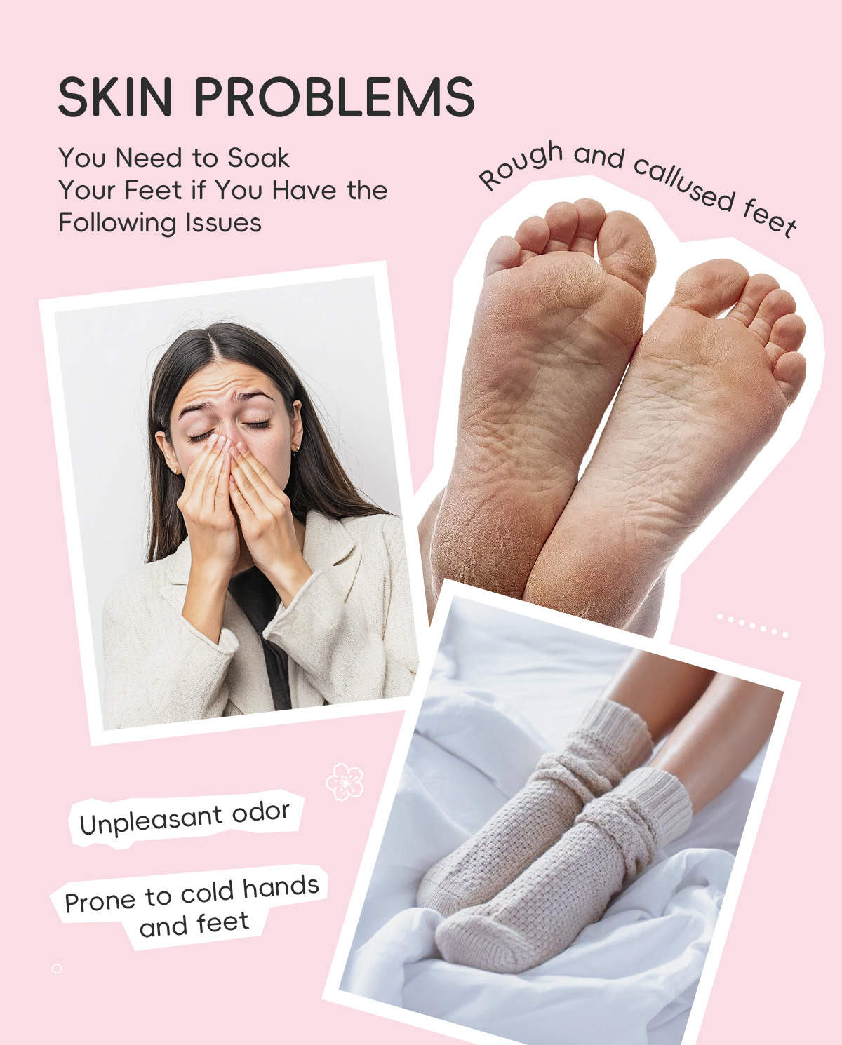 Laikou Cherry Blossom Foot Bath Salt 50g+50g hydrates, moisturizes, cleanses and leaves a lasting fragrance. Factory in stock, one-piece consignment Item Picture