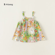 宥宝童装宝宝吊带甜美可爱夏装儿童卡通碎花裙婴儿衣服女童连衣裙
