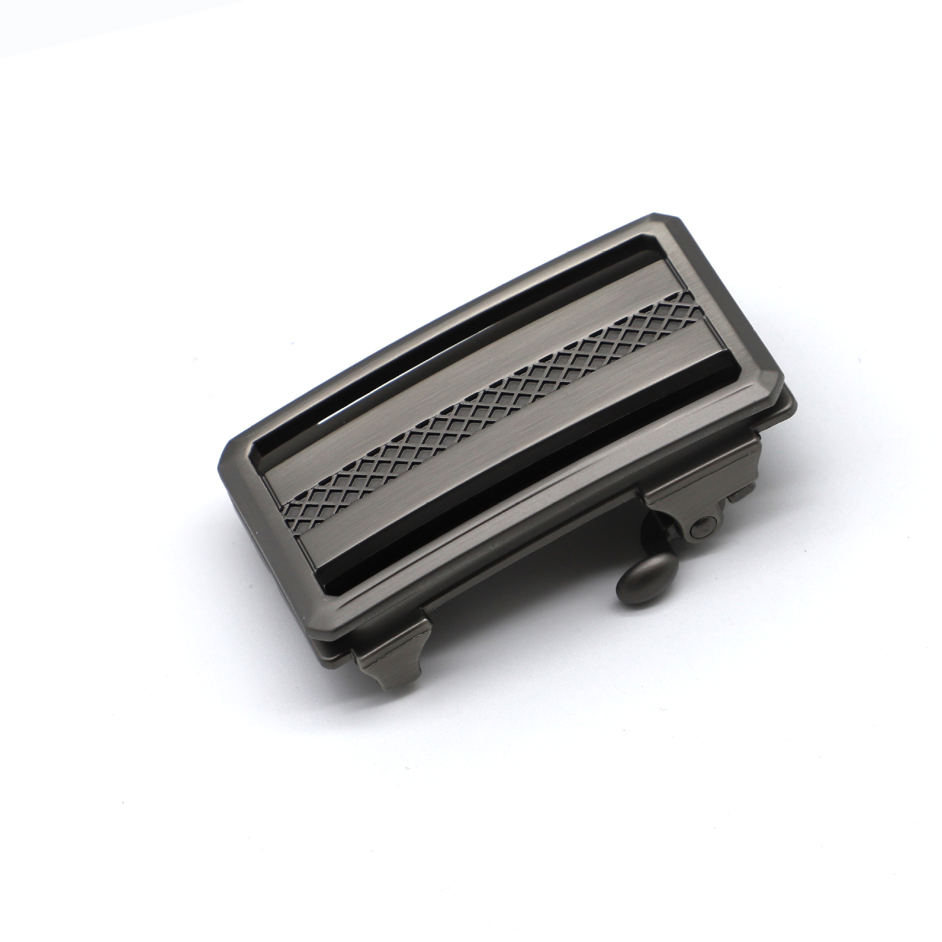 Fábrica de aleación sin dientes automático abrazadera de cinturón interna se puede personalizar con láser LOGO hombre cinturón abrazadera