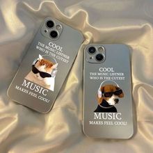 音乐猫狗适用iphone14promax苹果13手机壳12/xr软套防摔7p电镀银