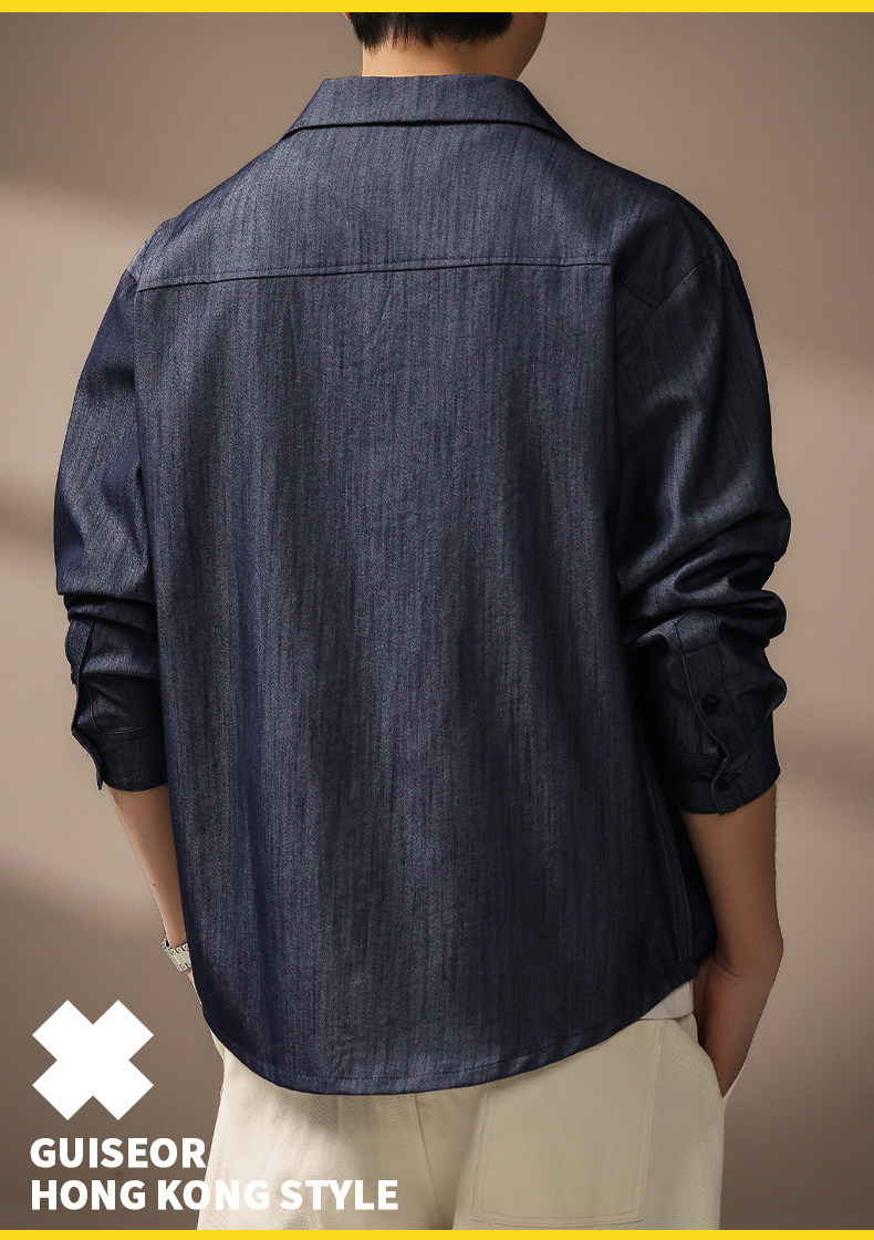 High-end American Retro Style Cuban Collar Long-sleeve Overcoat_voghion.com
