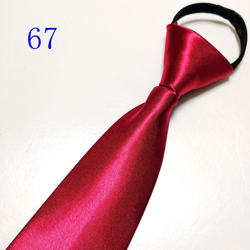 男士拉链新郎结婚红色8cm正装商务黑色免打结懒人易拉得蓝色_