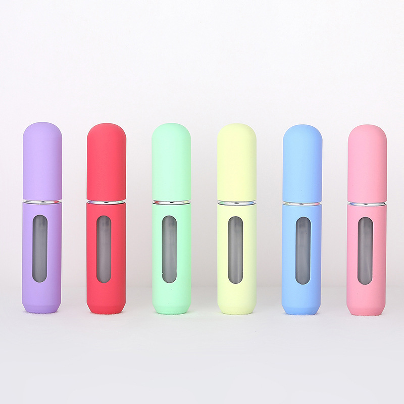5ml en stock relleno inferior caramelo color spray Perfume Aceite Esencial botella cosmética reciclable portátil muestra pintura elástica