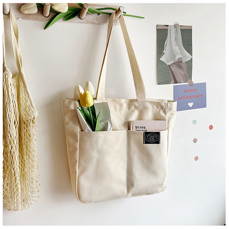Title 22, Borsa a mano in tela stile preppy da donna, tin...