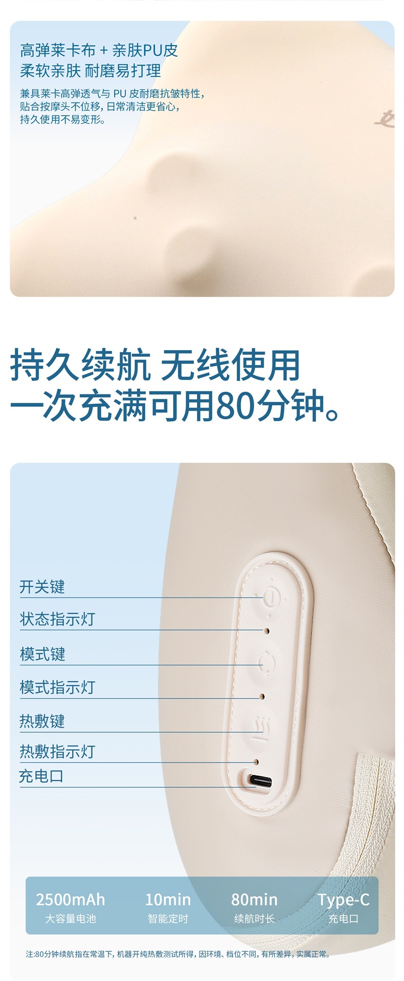 MiaoJie M10Pro Waist Massager - Multifunctional Kneading Device for Back, Shoulders, and Neck - Full Body Massage Device - Car Seat Cushion and Pillow