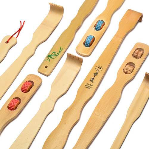 Bamboo scratching device does not ask for help, old man Le Xiaozi hand-engraved street stall supply source back scratching device wholesale itching scratching device