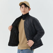 冬季男士学生加肥加大加厚加绒保暖长袖棉衣宽松螺纹领棉服2533