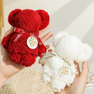 ✅ Towel Bear Coral Velvet Pineapple Plaid Wedding Full Moon Holiday Event Gift Gift Souvenir Matchinging