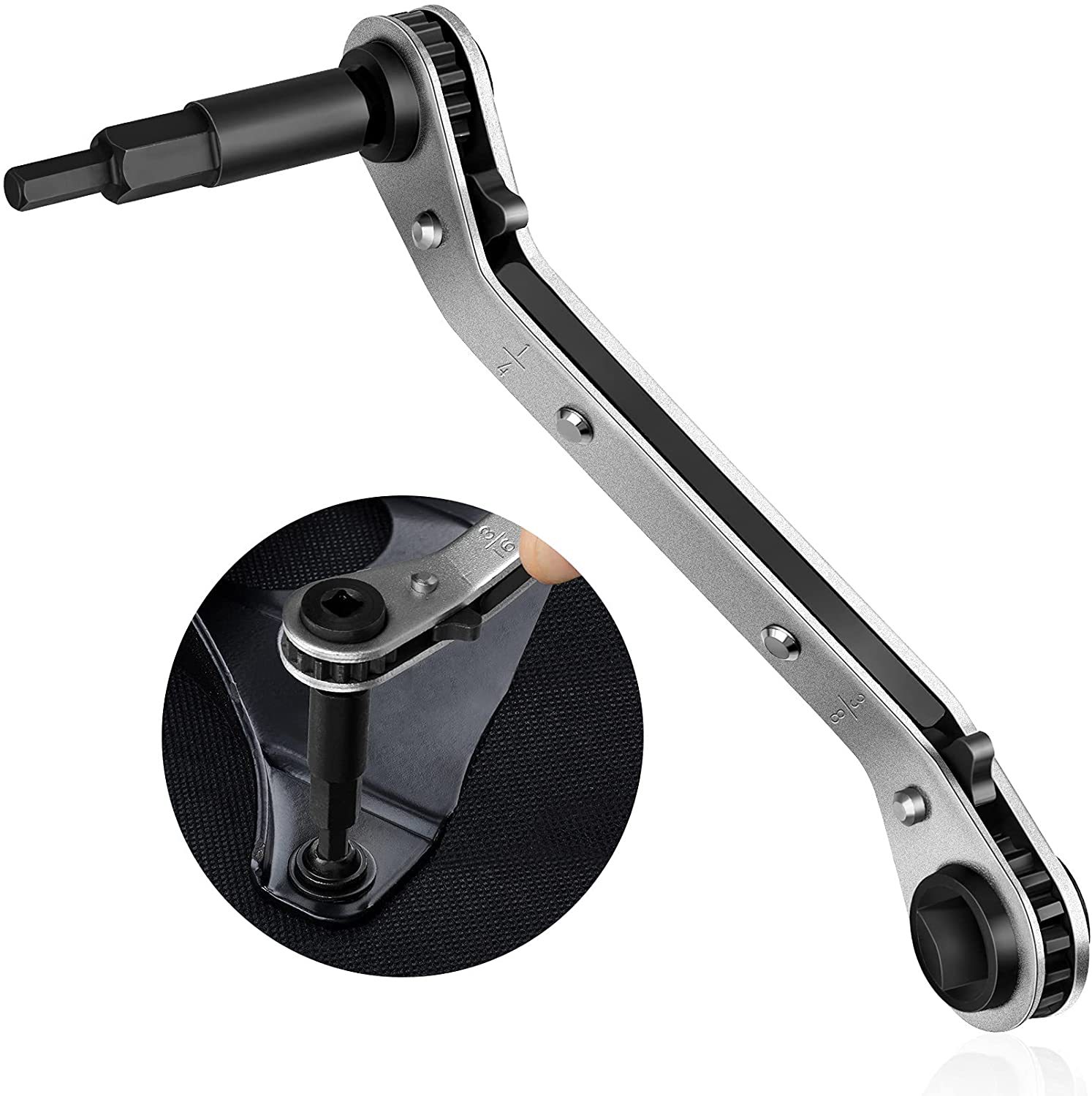 棘轮扳手 CT122系列四方一把扳手（ 1/4-3/16-5/16-3/8）4个规格